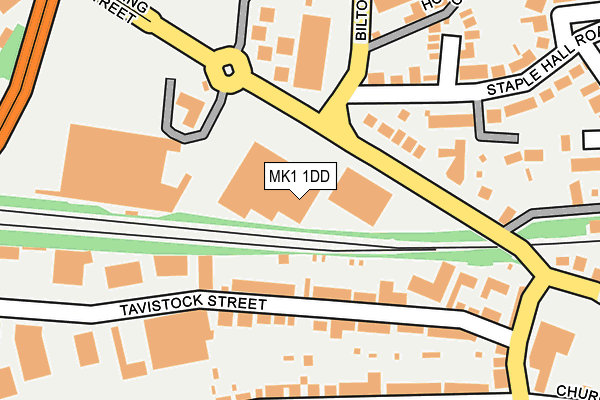 MK1 1DD map - OS OpenMap – Local (Ordnance Survey)