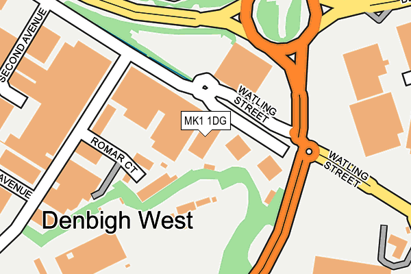 MK1 1DG map - OS OpenMap – Local (Ordnance Survey)