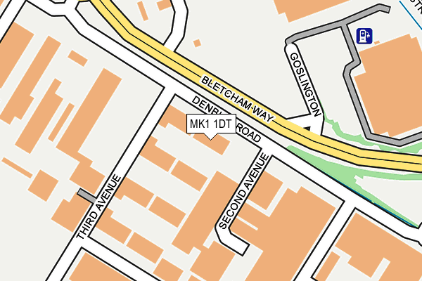 MK1 1DT map - OS OpenMap – Local (Ordnance Survey)