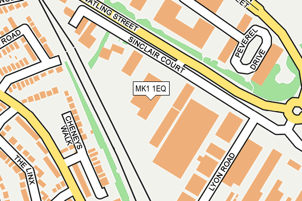 MK1 1EQ map - OS OpenMap – Local (Ordnance Survey)