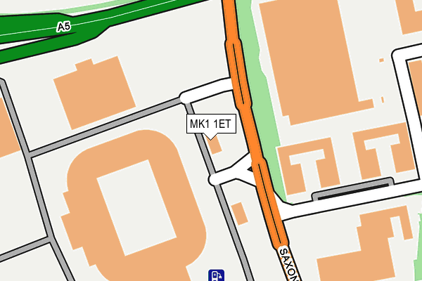 MK1 1ET map - OS OpenMap – Local (Ordnance Survey)