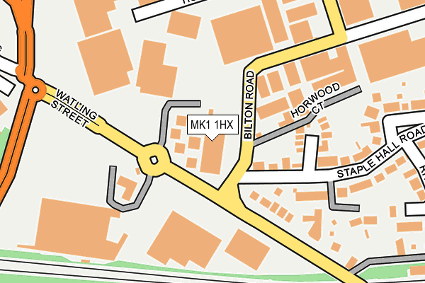 MK1 1HX map - OS OpenMap – Local (Ordnance Survey)