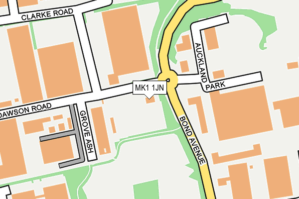 MK1 1JN map - OS OpenMap – Local (Ordnance Survey)