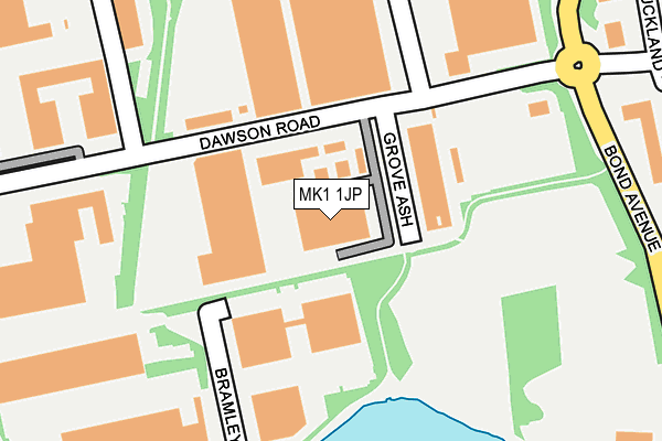 MK1 1JP map - OS OpenMap – Local (Ordnance Survey)