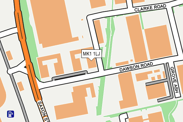 MK1 1LJ map - OS OpenMap – Local (Ordnance Survey)