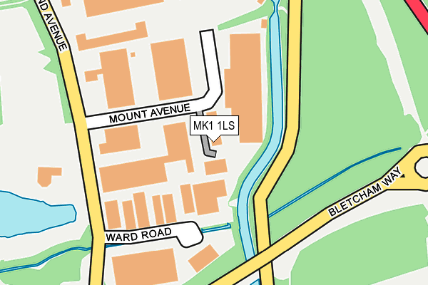 MK1 1LS map - OS OpenMap – Local (Ordnance Survey)