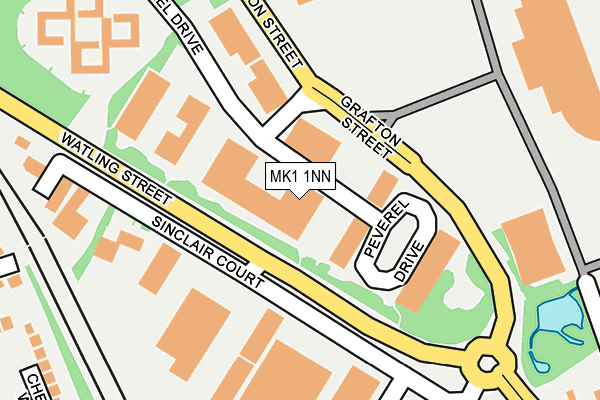 MK1 1NN map - OS OpenMap – Local (Ordnance Survey)