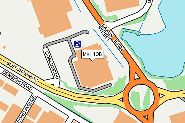 MK1 1QB map - OS OpenMap – Local (Ordnance Survey)
