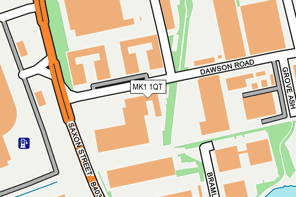 MK1 1QT map - OS OpenMap – Local (Ordnance Survey)