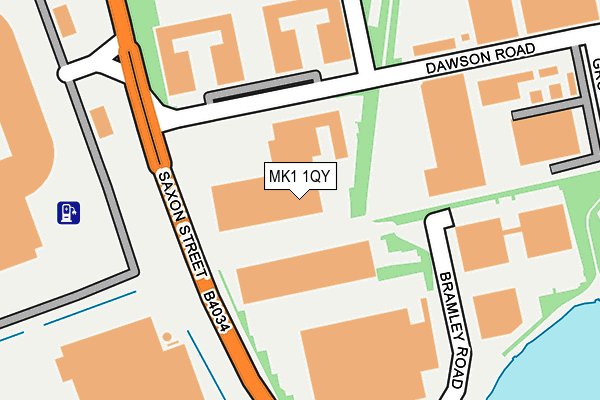 MK1 1QY map - OS OpenMap – Local (Ordnance Survey)