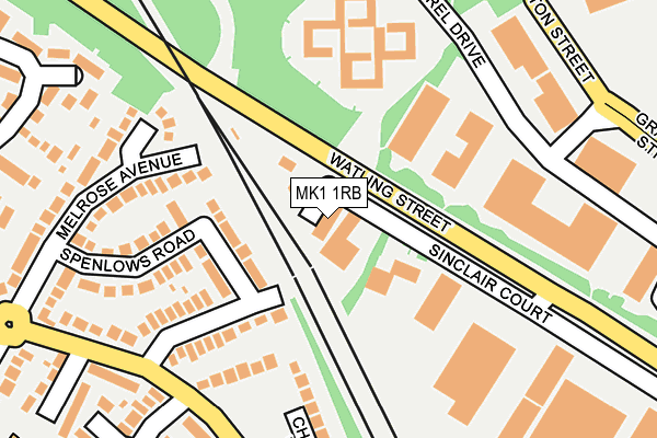 MK1 1RB map - OS OpenMap – Local (Ordnance Survey)