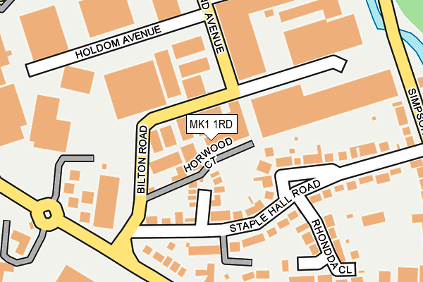 MK1 1RD map - OS OpenMap – Local (Ordnance Survey)