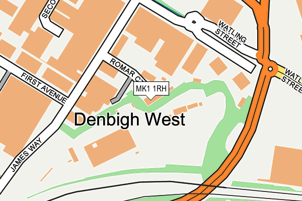 MK1 1RH map - OS OpenMap – Local (Ordnance Survey)