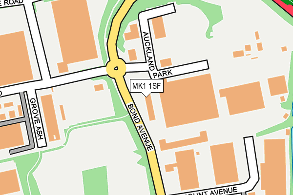 MK1 1SF map - OS OpenMap – Local (Ordnance Survey)