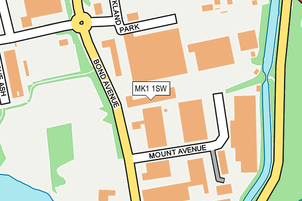 MK1 1SW map - OS OpenMap – Local (Ordnance Survey)