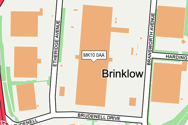 MK10 0AA map - OS OpenMap – Local (Ordnance Survey)