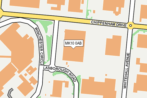 MK10 0AB map - OS OpenMap – Local (Ordnance Survey)