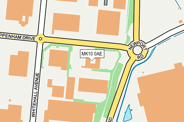 MK10 0AE map - OS OpenMap – Local (Ordnance Survey)