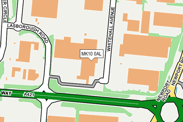 MK10 0AL map - OS OpenMap – Local (Ordnance Survey)
