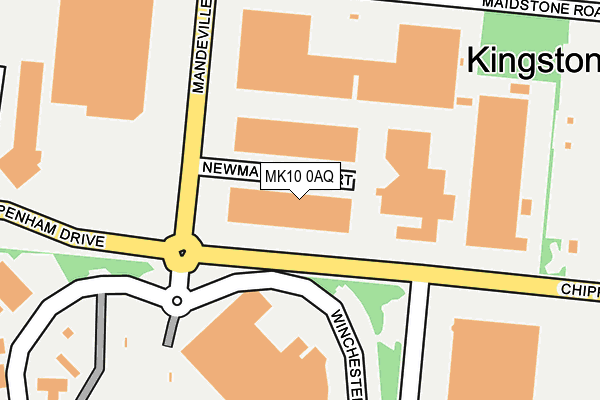 MK10 0AQ map - OS OpenMap – Local (Ordnance Survey)