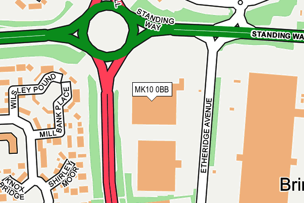 MK10 0BB map - OS OpenMap – Local (Ordnance Survey)