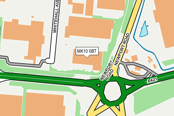 MK10 0BT map - OS OpenMap – Local (Ordnance Survey)