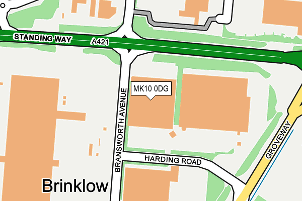 MK10 0DG map - OS OpenMap – Local (Ordnance Survey)