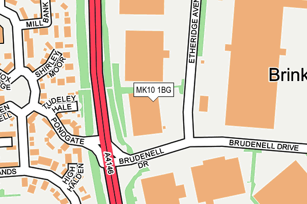 MK10 1BG map - OS OpenMap – Local (Ordnance Survey)