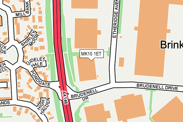 MK10 1ET map - OS OpenMap – Local (Ordnance Survey)