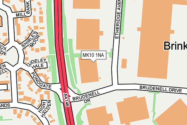 MK10 1NA map - OS OpenMap – Local (Ordnance Survey)