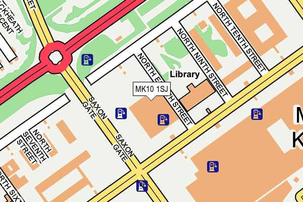 MK10 1SJ map - OS OpenMap – Local (Ordnance Survey)