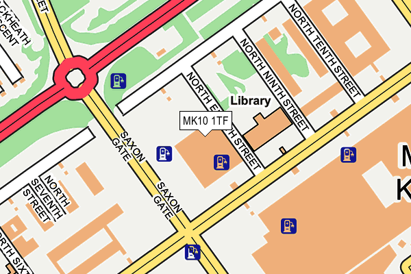 MK10 1TF map - OS OpenMap – Local (Ordnance Survey)