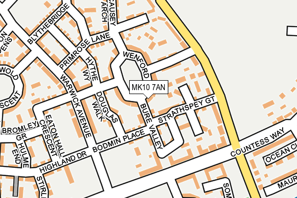 MK10 7AN map - OS OpenMap – Local (Ordnance Survey)