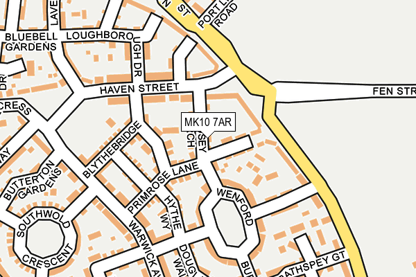 MK10 7AR map - OS OpenMap – Local (Ordnance Survey)