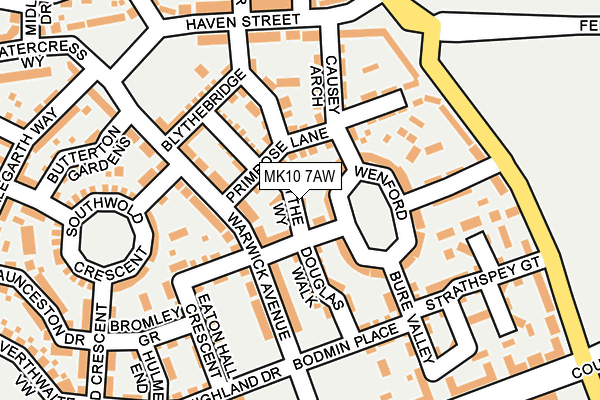 MK10 7AW map - OS OpenMap – Local (Ordnance Survey)