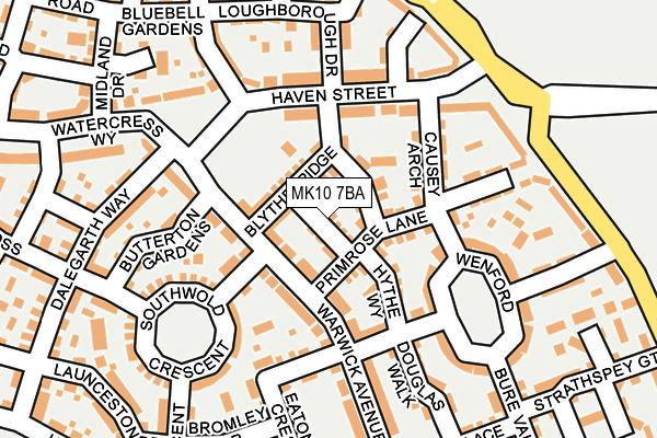 MK10 7BA map - OS OpenMap – Local (Ordnance Survey)