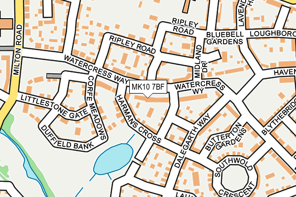 MK10 7BF map - OS OpenMap – Local (Ordnance Survey)