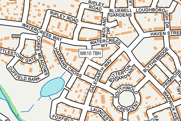 MK10 7BH map - OS OpenMap – Local (Ordnance Survey)