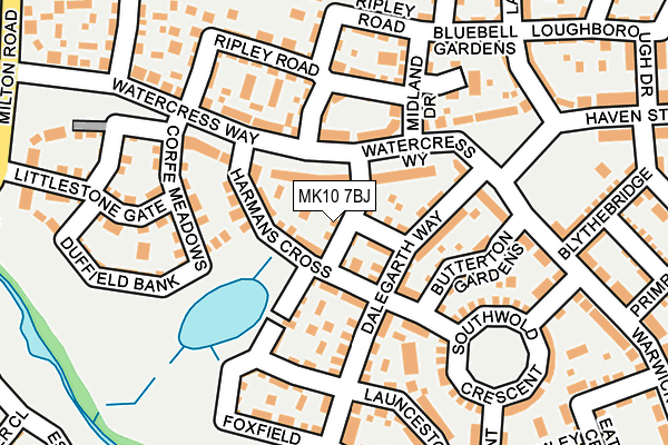 MK10 7BJ map - OS OpenMap – Local (Ordnance Survey)