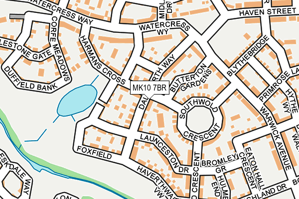 MK10 7BR map - OS OpenMap – Local (Ordnance Survey)