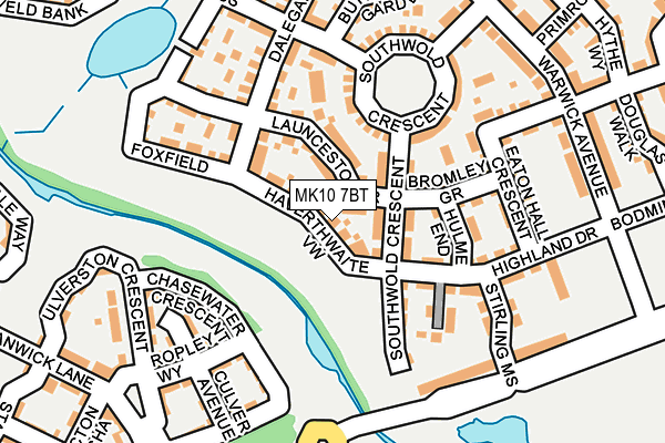 MK10 7BT map - OS OpenMap – Local (Ordnance Survey)