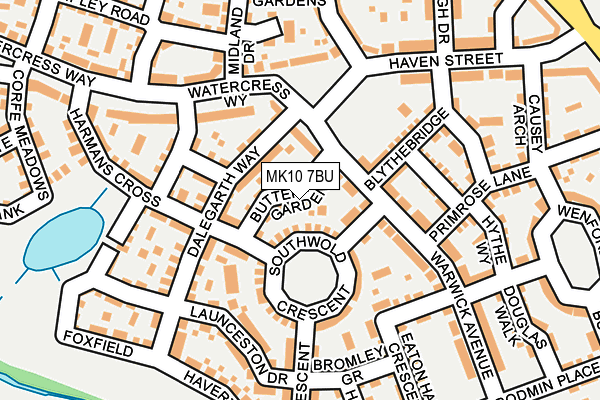 MK10 7BU map - OS OpenMap – Local (Ordnance Survey)