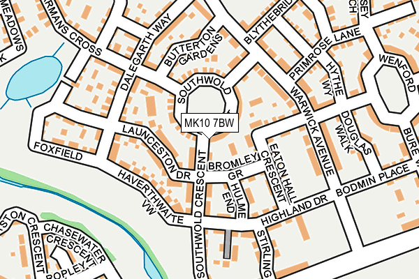 MK10 7BW map - OS OpenMap – Local (Ordnance Survey)