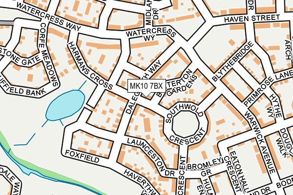 MK10 7BX map - OS OpenMap – Local (Ordnance Survey)