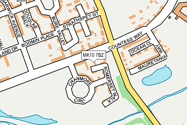 MK10 7BZ map - OS OpenMap – Local (Ordnance Survey)