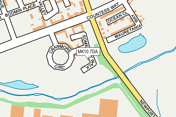 MK10 7DA map - OS OpenMap – Local (Ordnance Survey)