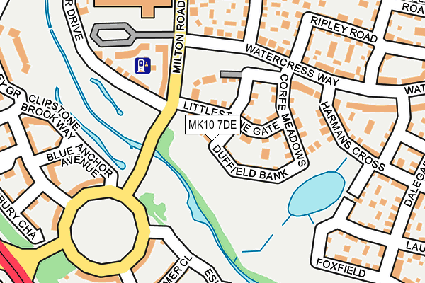 MK10 7DE map - OS OpenMap – Local (Ordnance Survey)
