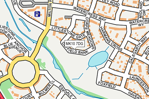 MK10 7DG map - OS OpenMap – Local (Ordnance Survey)