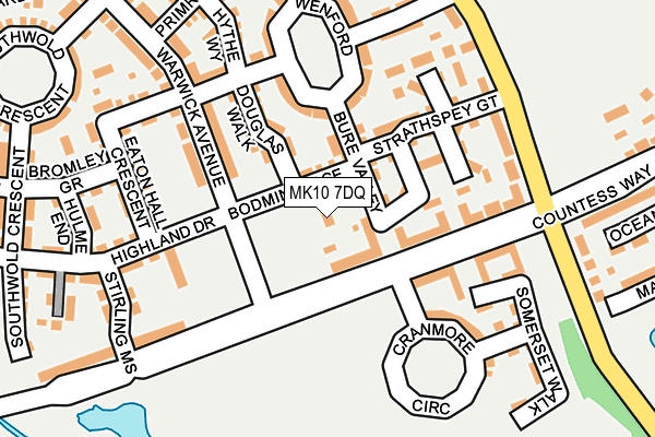 MK10 7DQ map - OS OpenMap – Local (Ordnance Survey)