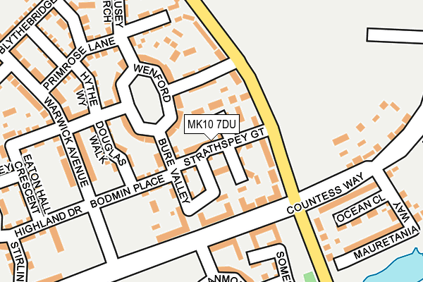 MK10 7DU map - OS OpenMap – Local (Ordnance Survey)